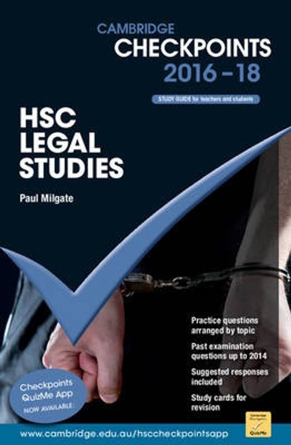 Cover Art for 9781107561908, Cambridge Checkpoints HSC Legal Studies 2016-18 by Paul Milgate