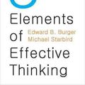 Cover Art for 9780691156668, The 5 Elements of Effective Thinking by Edward B. Burger
