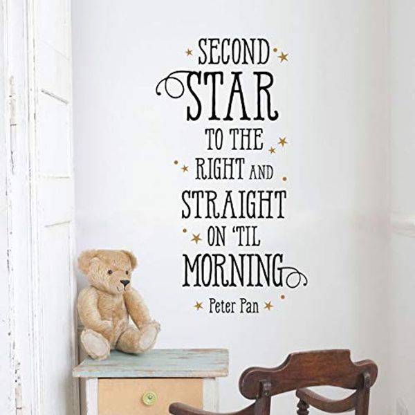 Cover Art for 0826612903733, Nursery Wall Quote Decal Second Star to The Right Neverland Whimsical J M Barrie Quote Kids Wall Art Decor Vinyl Wall Decal by 