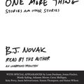 Cover Art for 9780804164733, One More Thing by B. J. Novak