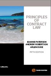 Cover Art for 9780455236001, Principles of Contract Law (S) by Jeannie Paterson