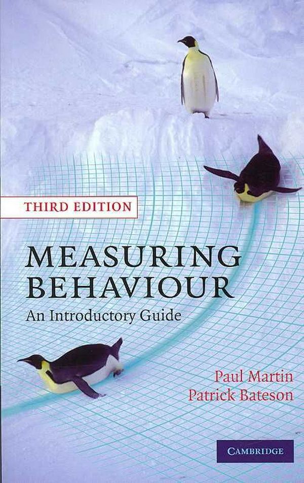 Cover Art for 9780521535632, Measuring Behaviour by Paul Martin