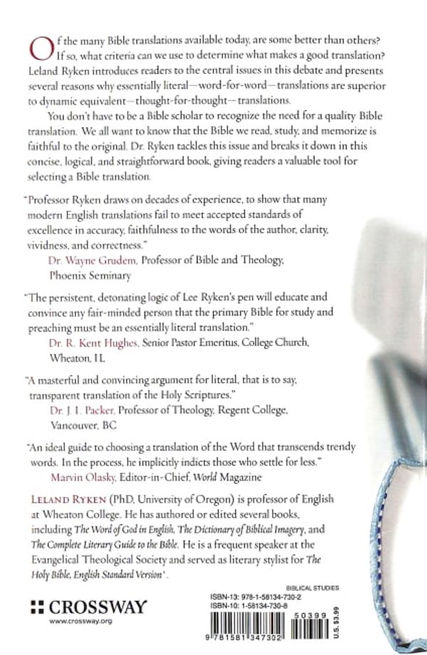 Cover Art for 9781581347302, Choosing a Bible: Understanding Bible Translation Differences by Leland Ryken