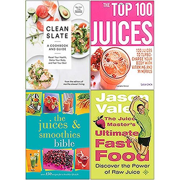Cover Art for 9789123964277, Clean Slate A Cookbook and Guide, The Top 100 Juices, The Juices and Smoothies Bible, The Juice Master's Ultimate Fast Food 4 Books Collection Set by Editors of Martha Stewart Living, Sarah Owen, Christine Watson Bounty