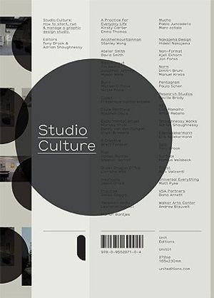 Cover Art for 9780956207104, Studio Culture by Adrian Shaughnessy, Tony Brook