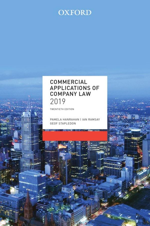 Cover Art for 9780190318451, Commercial Applications of Company Law 2019 by Pamela Hanrahan