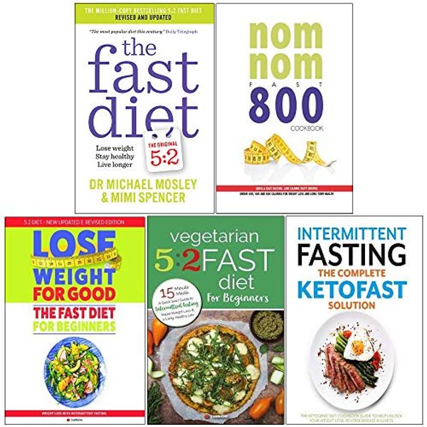 Cover Art for 9789123768325, Fast diet michael mosley, nom nom fast 800 cookbook, fast diet for beginners, vegetarian 5 2 fast diet for beginners, complete ketofast 5 books collection set by Michael Mosley, Mimi Spencer, Lota