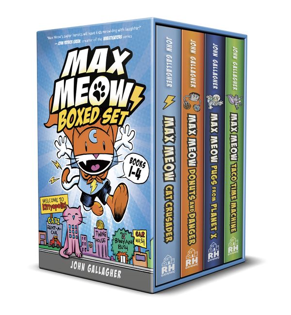 Cover Art for 9780593703625, Max Meow Boxed Set: Welcome to Kittyopolis (Books 1-4) by John Gallagher