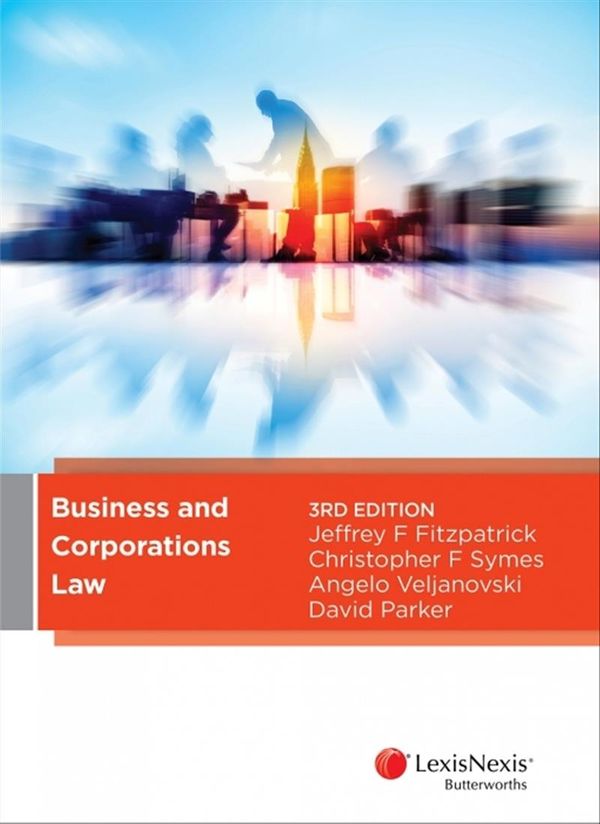 Cover Art for 9780409343311, Business and Corporations Law by J Fitzpatrick