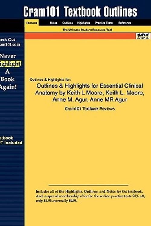 Cover Art for 9781428875005, Outlines & Highlights for Essential Clinical Anatomy by Keith L Moore, Keith L. Moore, Anne M. Agur, Anne MR Agur, ISBN by Cram101 Textbook Reviews