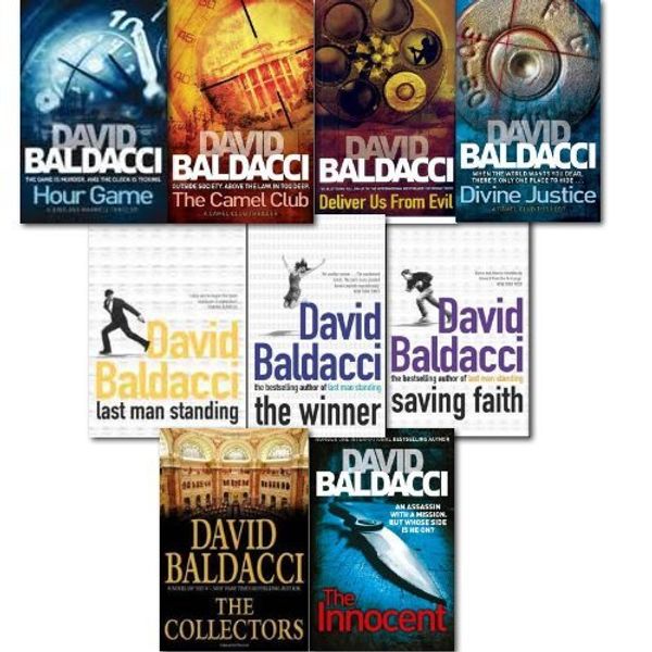 Cover Art for B008JEXXDK, David Baldacci collection 9 Books set. (Divine Justice, the collectors, hour game, deliver us from evil, the camel club, saving faith, the winner and last man standing [hardcover] the Innocent) by Unknown