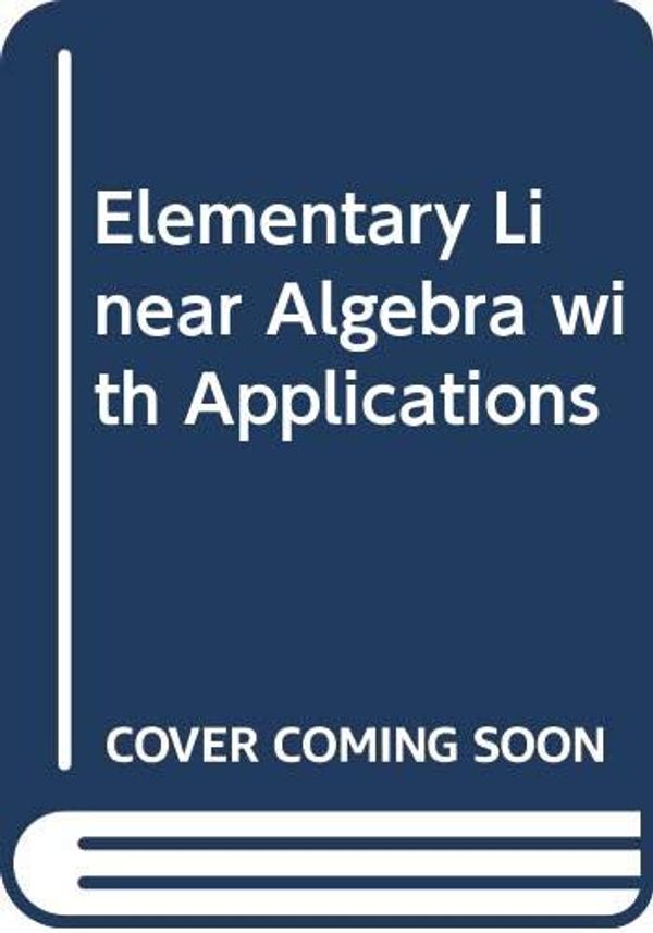 Cover Art for 9780470559963, Elementary Linear Algebra, Binder Version by Howard Anton, Chris Rorres
