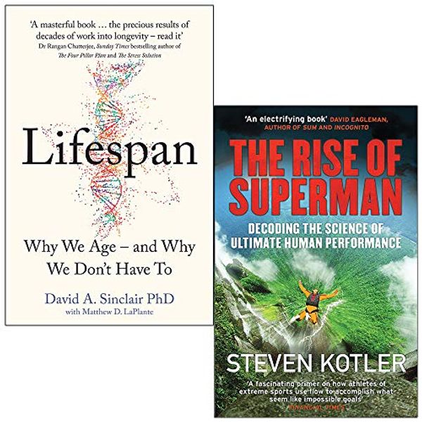 Cover Art for 9789124038410, Lifespan Why We Age and Why We Don’t Have To By David Sinclair & The Rise of Superman By Steven Kotler 2 Books Collection Set by Dr. David A. Sinclair, Steven Kotler