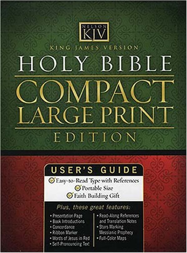 Cover Art for 9780718008994, King James Compact Large Print Bible by Nelson Bibles