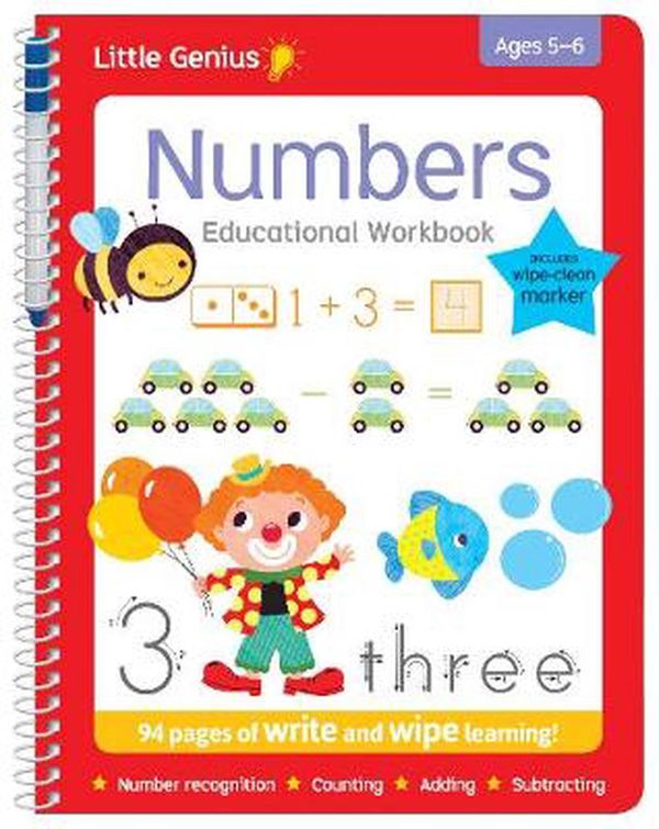 Cover Art for 9780655211105, Little Genius Write & Wipe Workbooks - Numbers by Lake Press
