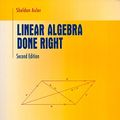 Cover Art for 9780387982588, Linear Algebra Done Right by Sheldon Axler