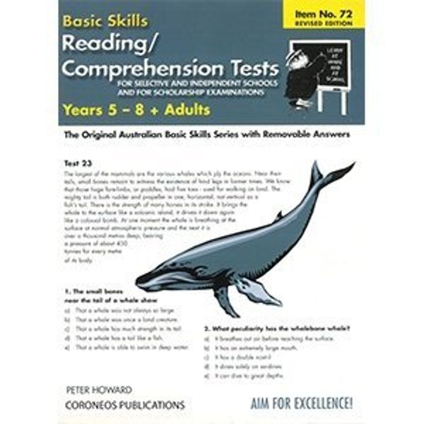Cover Art for 9781862940741, Basic Skills: Reading/Comprehension Tests for Selective Schools/Scholarships (Black/White) by Coroneos Publications, Peter Howard