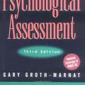 Cover Art for 9780471052203, Handbook of Psychological Assessment by Gary Groth-Marnat