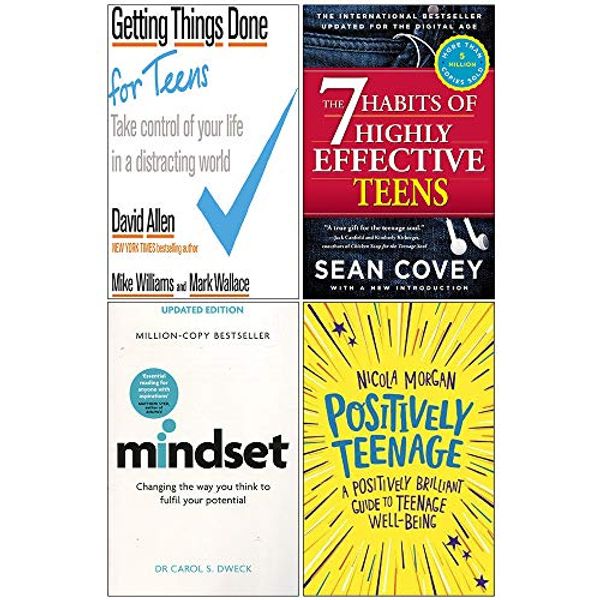 Cover Art for 9789123858934, Getting Things Done for Teens, 7 Habits of Highly Effective Teens, Mindset Carol Dweck, Positively Teenage 4 Books Collection Set by Carol S. Dweck, Sean Covey, Nicola Morgan, David Allen, Mike Williams, Mark Wallace