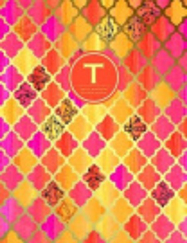 Cover Art for 9781542780988, T - Initial Monogram Journal - Dot Grid, Moroccan Orange PinkLarge Softcover Notebook, 8.5 X 11 by New Day Journals