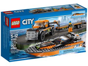 Cover Art for 5702015350235, 4x4 with Powerboat Set 60085 by Lego