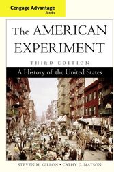 Cover Art for 9780840029522, Cengage Advantage Books: The American Experiment by Steven M. Gillon, Cathy D. Matson