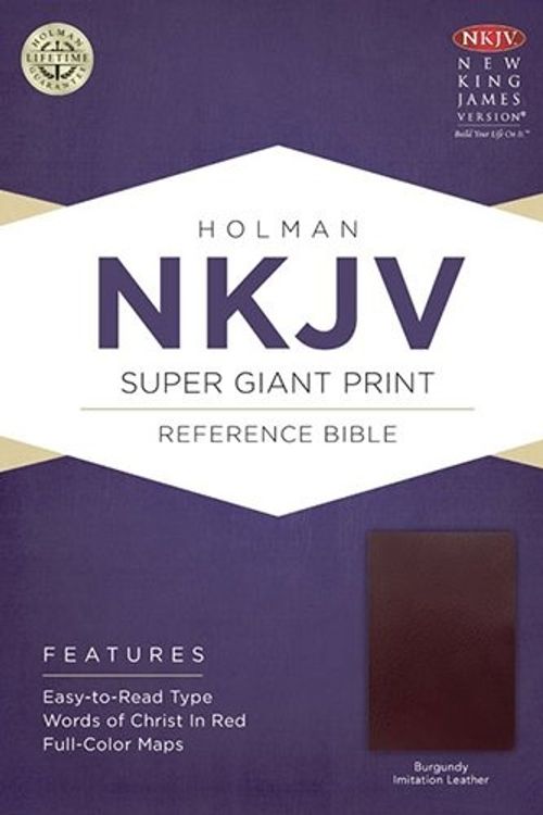 Cover Art for 9781433604928, NKJV Super Giant Print Reference Bible, Burgundy Imitation Leather by Holman Bible Staff