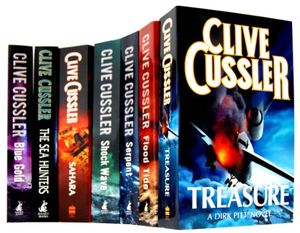 Cover Art for B003ZVS1SO, Clive Cussler Collection 7 Books Set Pack New (Blue Gold, Flood Tide, Shock Wave, Serpent, Sahara, The Sea Hunters Treasure) by Clive Cussler