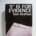 Cover Art for 9780333474808, E is for Evidence by Sue Grafton