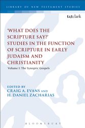 Cover Art for 9780567383501, 'What Does the Scripture Say?' Studies in the Function of Scripture in Early Judaism and Christianit Volume 1: The Synoptic Gospels by H. Daniel Zacharias