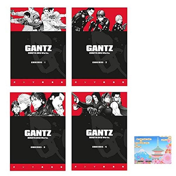 Cover Art for B081TZBYZM, Gantz Omnibus Vol 1 - 4 Collection With Original Sticky Notes by Hiroya Oku
