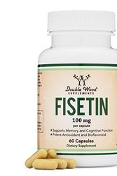 Cover Art for 0859793007488, Fisetin Capsules - 100mg, 60 Count (Natural Bioflavonoid Polyphenols Supplement Similar to Apigenin, Luteolin, and Quercetin) Anti-Aging Support Senolytic by Double Wood Supplements by Unknown