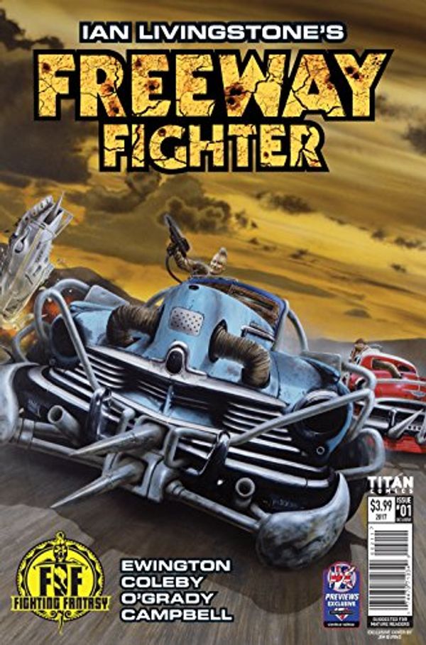 Cover Art for B071W74ZSZ, IAN LIVINGSTONES FREEWAY FIGHTER #1 PREVIEWS UK EXCLUSIVE VARIANT TITAN COMICS by Andi Ewington