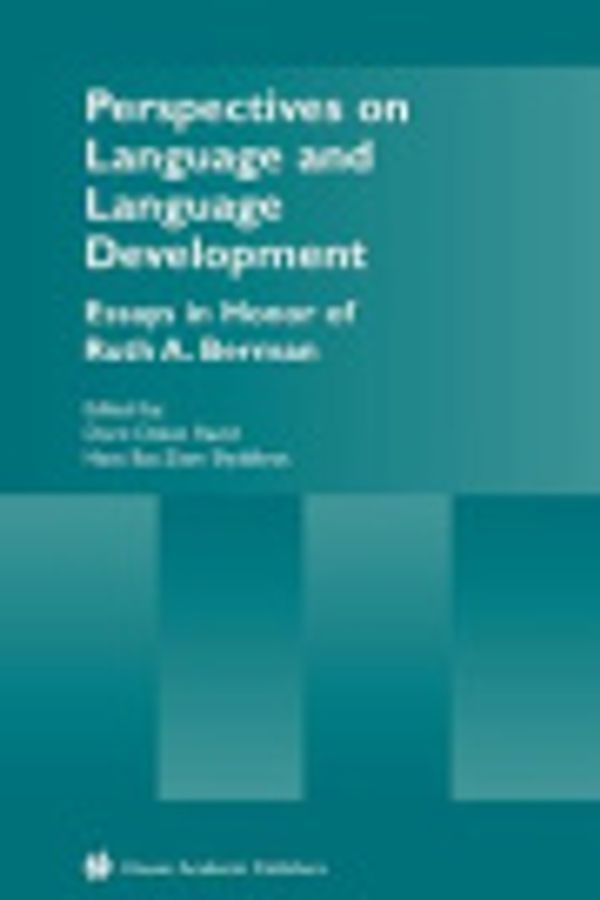 Cover Art for 9780387522425, Perspectives on Language and Language Development by Dorit Ravid