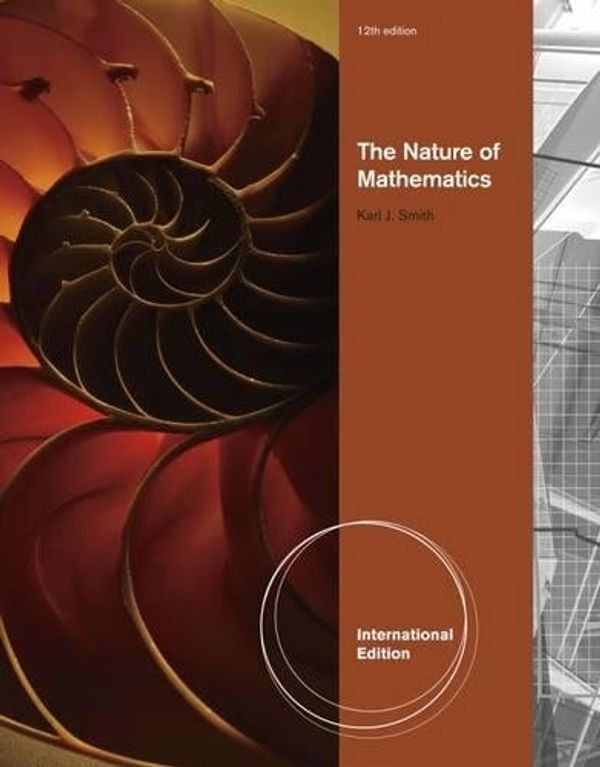 Cover Art for 9781111428518, Nature of Mathematics by Karl Smith