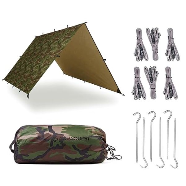 Cover Art for 0627858002514, Aqua Quest Defender Tarp - 100% Waterproof Heavy Duty Nylon Bushcraft Survival Shelter - 10 x 7 ft Camo Kit by Unknown