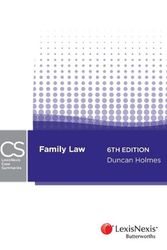 Cover Art for 9780409341737, LexisNexis Case SummariesFamily Law, 6th edition by D Holmes