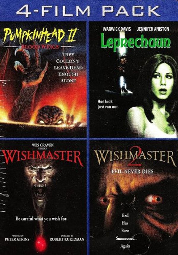 Cover Art for 0017118412366, 4- Film Pack (Pumpkinhead 2: Blood Wings / Leprechaun/ Wishmaster / Wishmaster 2) by Unknown