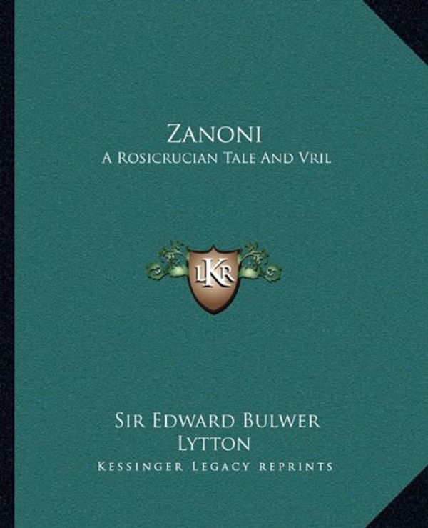 Cover Art for 9781162810959, Zanoni by Edward Bulwer Lytton