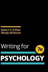 Cover Art for 9780170441124, Writing for Psychology by O Shea Robert, Wendy McKenzie