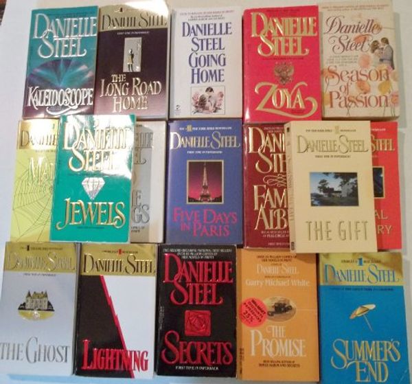 Cover Art for B0096D6OP2, Danielle Steel: Lot of 17 Books: Jewels/The Gift/Summer's End/The Promise/Long Road Home/Going Home/Malice/Lightning/Kaleidoscope/Ghost/Fam. Album/Secrets/Seaons of Passsion/Zoya/Fine Things/5 days in Paris/Special Delivery by Danielle Steel