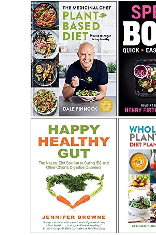 Cover Art for 9789124223151, The Medicinal Chef Plant-based Diet [Hardcover], Speedy BOSH [Hardcover], Happy Healthy Gut, Whole Foods Plant-based Diet Plan Fresh Start 4 Books Collection Set by Dale Pinnock, Henry Firth, Ian Theasby, Jennifer Browne, Iota