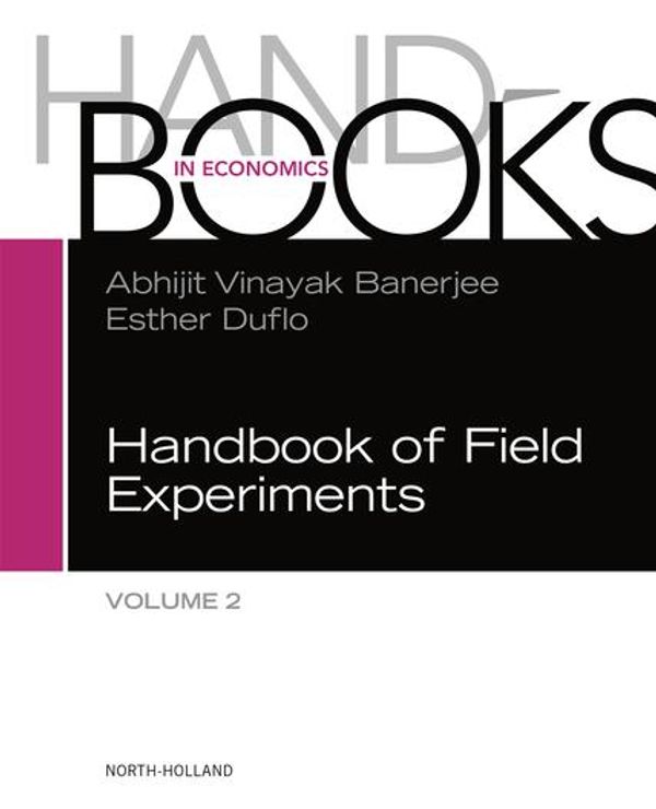 Cover Art for 9780444640147, Handbook of Field Experiments by Esther Duflo, Abhijit Banerjee