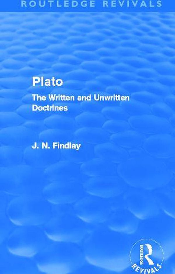 Cover Art for 9780415693554, Plato by John Niemeyer Findlay