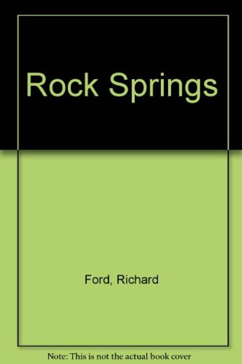 Cover Art for 9780676511123, Rock Springs by Richard Ford