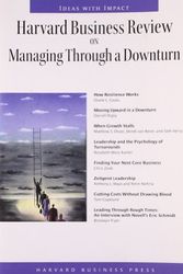Cover Art for 9781422175620, "Harvard Business Review" on Managing Through a Downturn by Harvard Business School Press