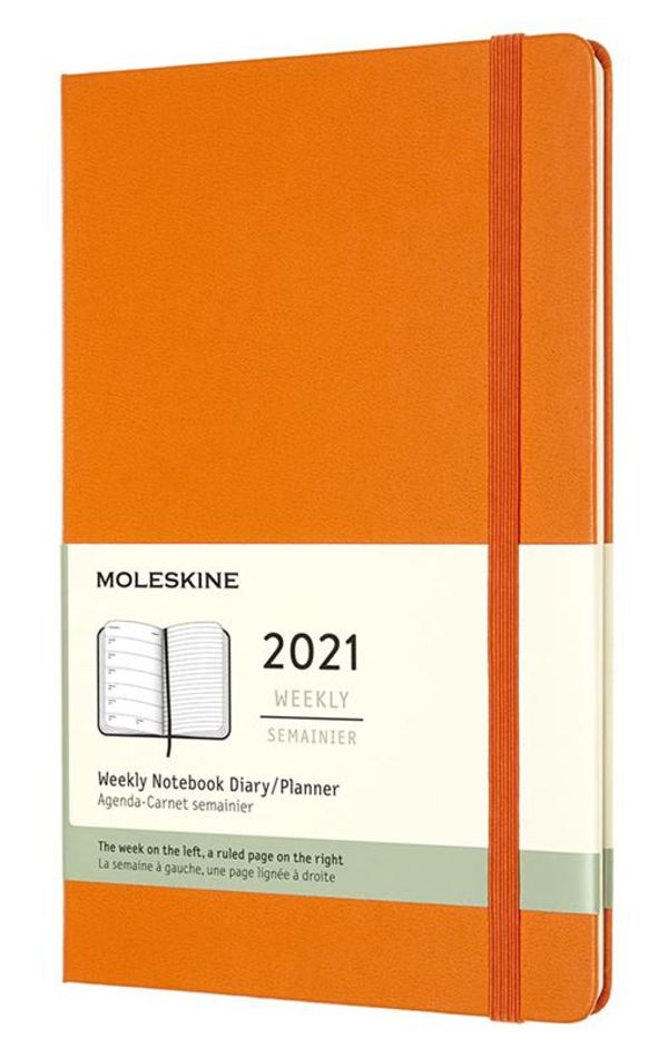 Cover Art for 8056420850741, Moleskine Weekly Planner 2021, 12-Month Weekly Diary, Weekly Planner and Notebook, Hard Cover, Large Size 13 x 21 cm, Colour Cadmium Orange, 144 Pages, DHM2112WN3Y20 by Moleskine