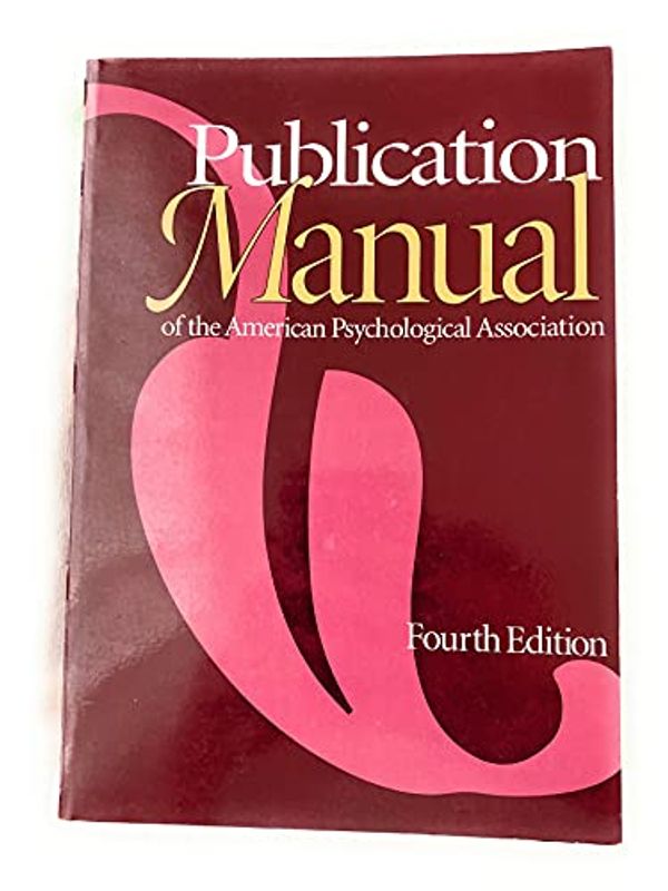 Cover Art for B001SEIFQS, Publication Manual of the American Psychological Association by Unknown