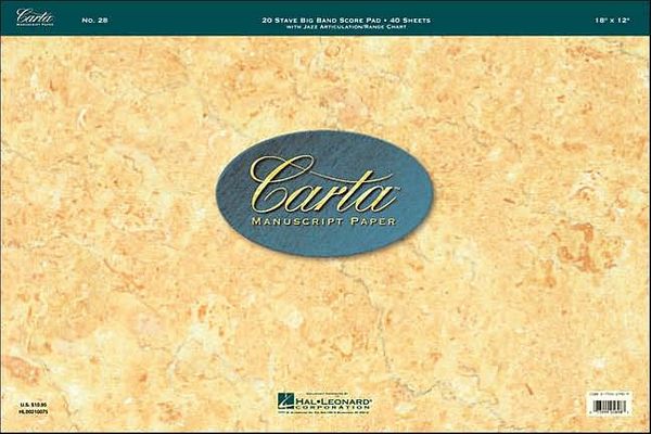 Cover Art for 9780793557912, No. 24: Carta Score Paper by Various