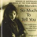 Cover Art for 9781435257191, So Much to Tell You by John Marsden